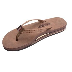 NWOT Rainbow Sandals, stickers attached on bottom